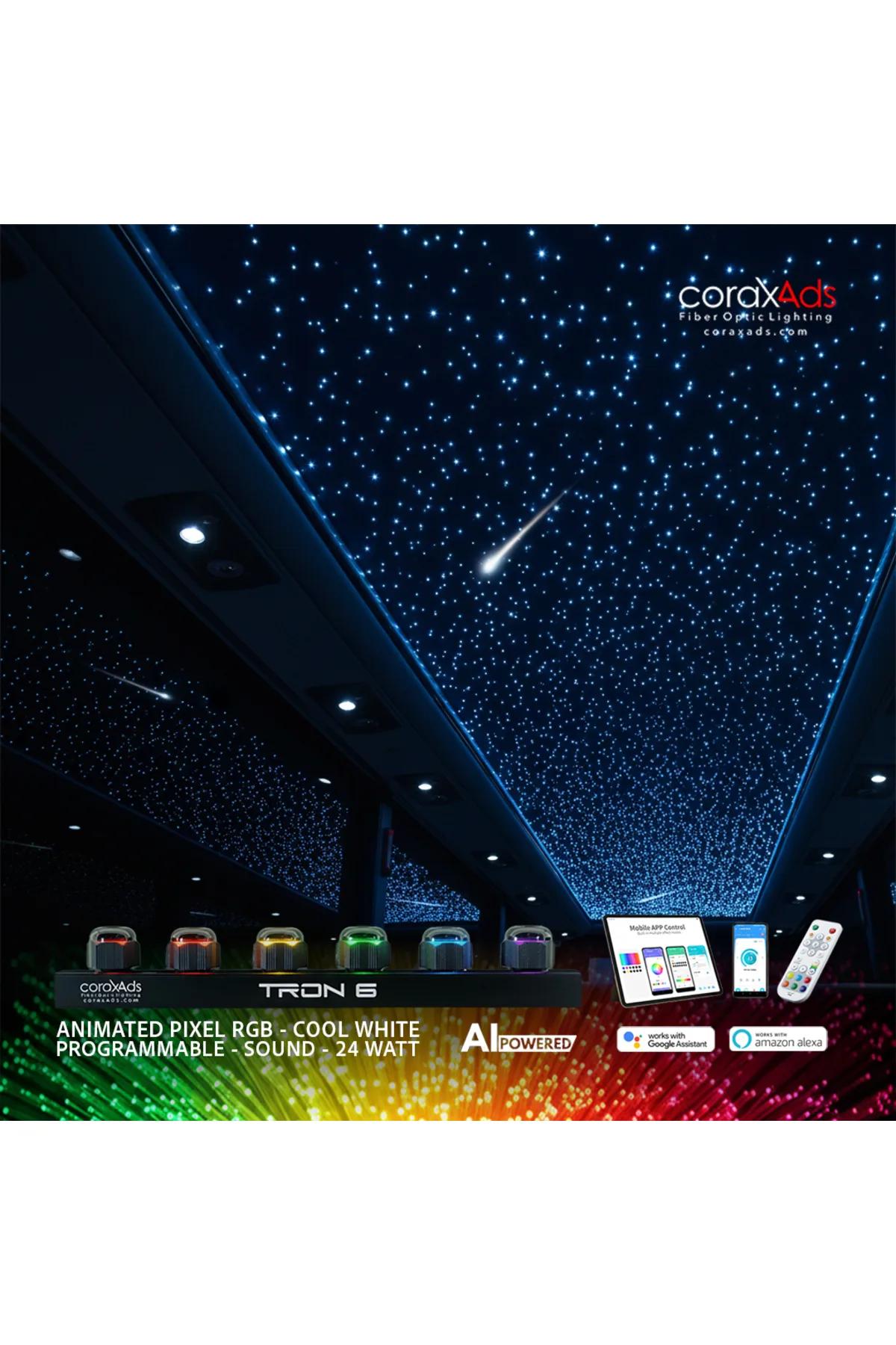 OTOBÜS AMBİYANS AYDINLATMA FİBER OPTİK YILDIZ TAVAN SETİ - KAYAN YILDIZLI - EKO PRO